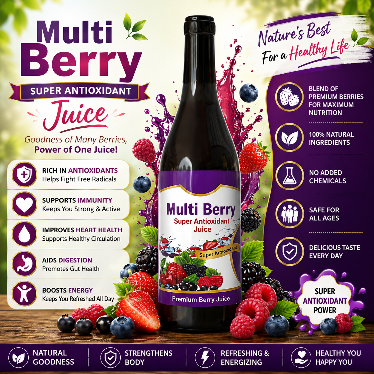 Multi Berry Juice - Caduceus wellness product